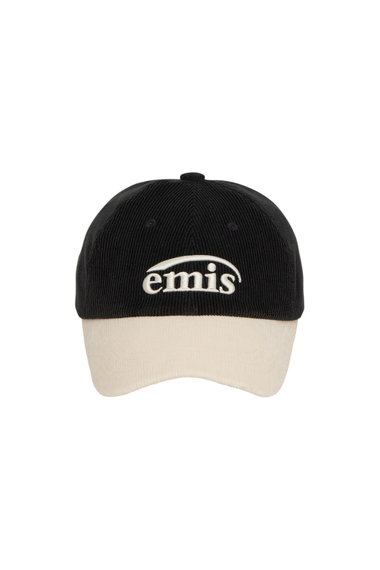 EMIS CORDUROY TWO-TONE BALL CAP-BLACK (Preorder)