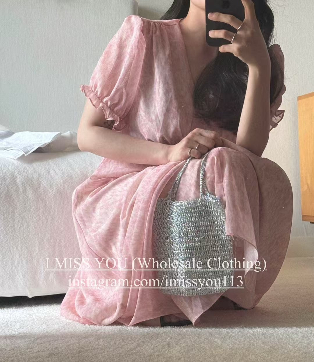 Korean APM Collection I Miss You Pink Dress (Instock)