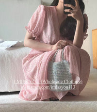 Korean APM Collection I Miss You Pink Dress (Instock)