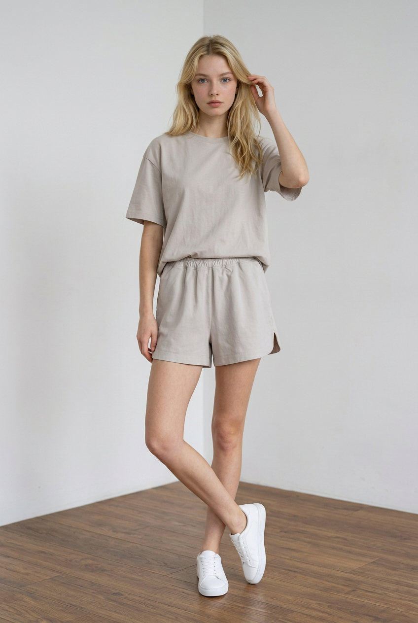 Korean APM Collection Light Khaki Shorts (Instock)