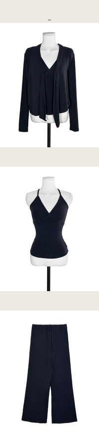 Korean Collection My Melody 3-Piece Cami, Cardigan & Pants Set (Instock)