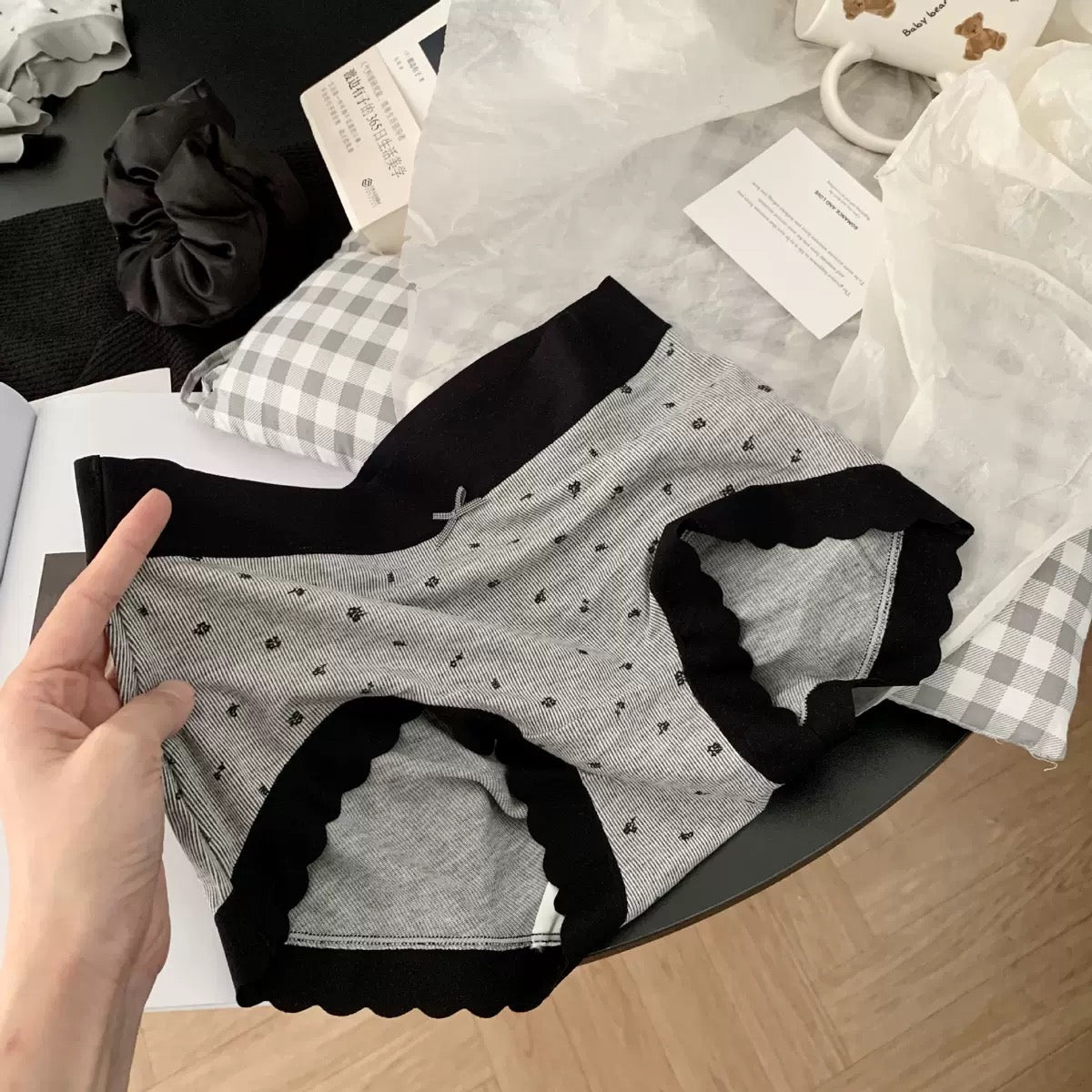 Kelly Designs Gray Ribbon Underwear(Instock)