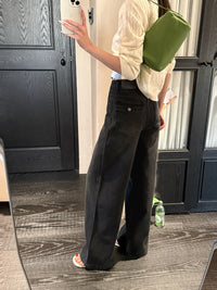 Kelly Designs Shiny Four Season Black Jeans(Instock)