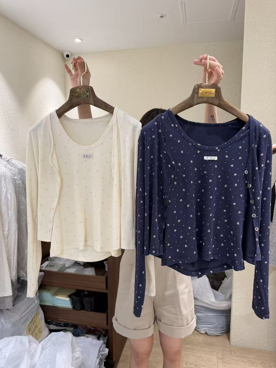 Korean APM Collection Tank Top & Cardigan Set(Instock)