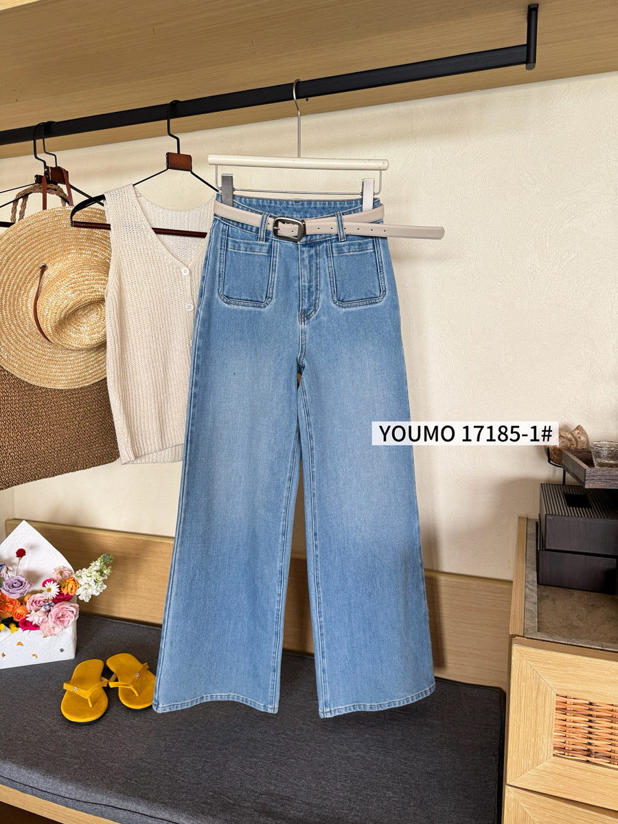 Kelly Designs Front Pocket Jeans With Belt (Instock)