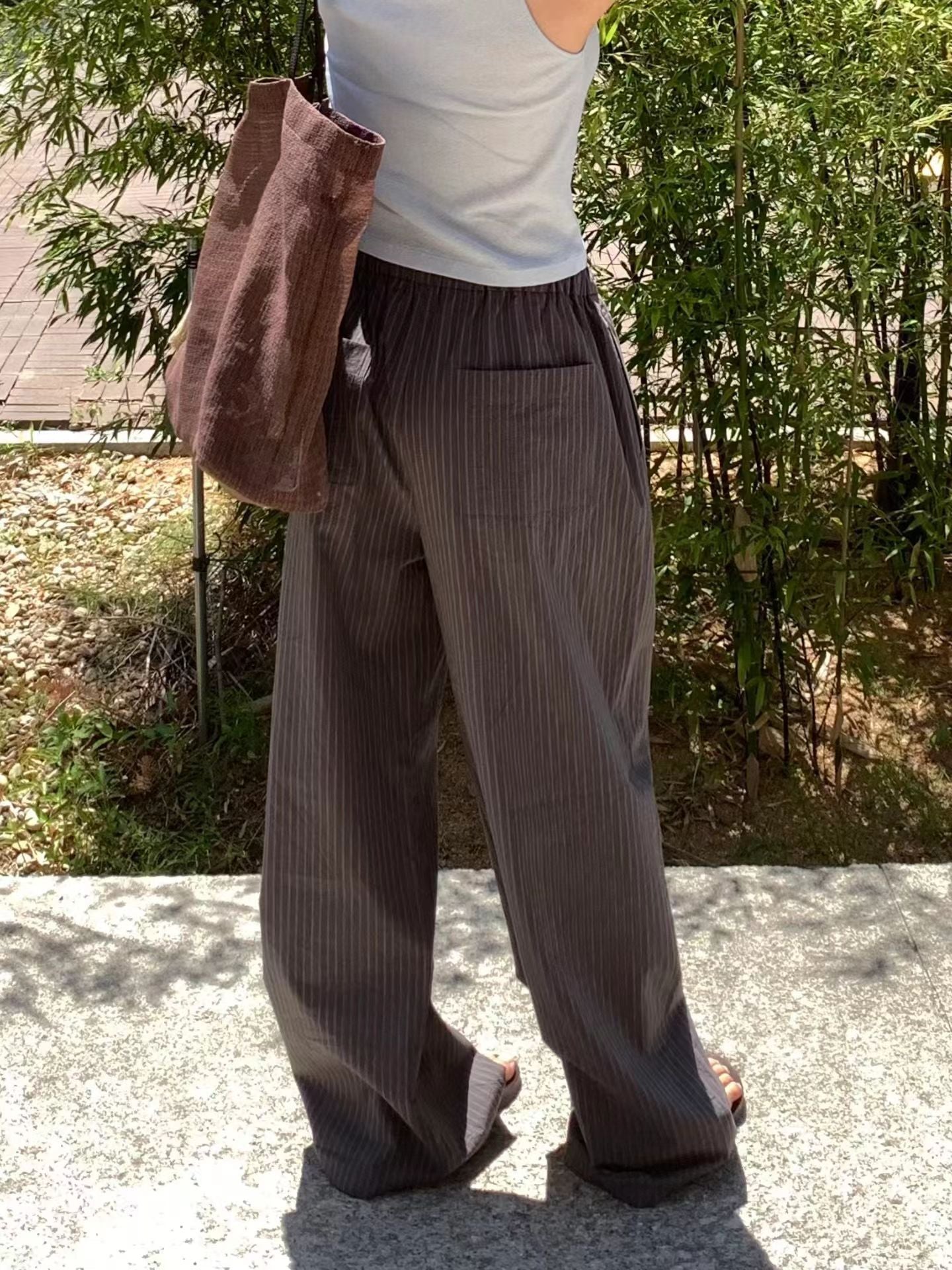 Korean APM Collection River Grey Pants (Instock)