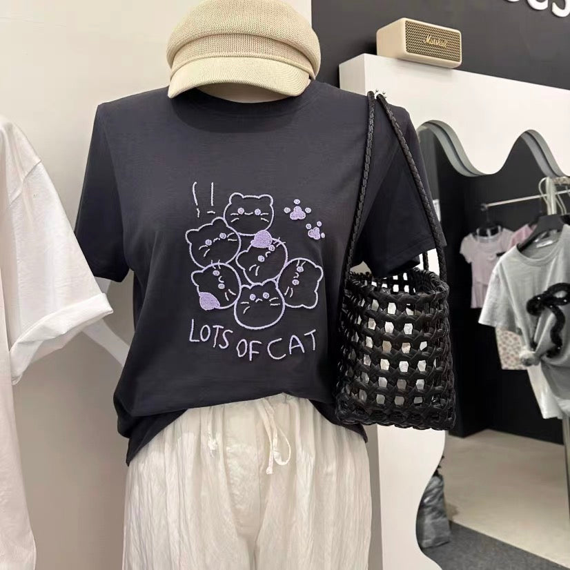 Korean APM Collection Cartoons Black Tshirt (Instock)