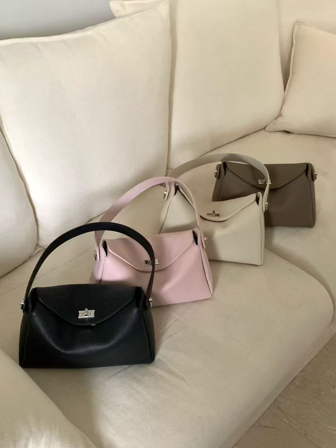Korean APM Collection Three Colors Leather Bag-2 Straps (Instock)