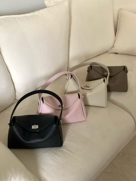 Korean APM Collection Three Colors Leather Bag-2 Straps (Instock)