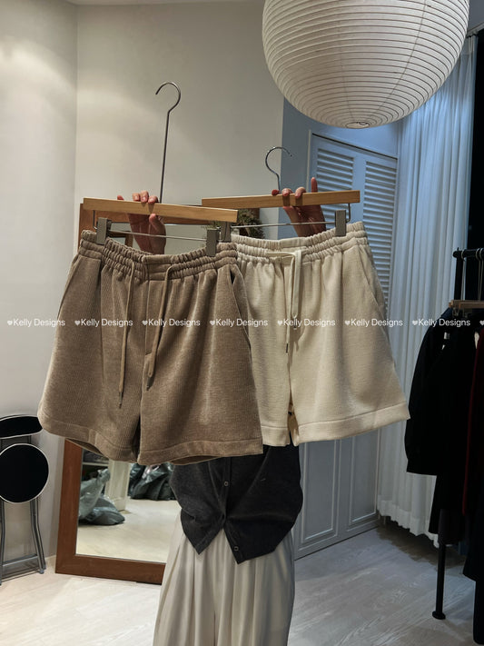 Korean APM Collection Two Colors Corduroy Winter Shorts (Instock)