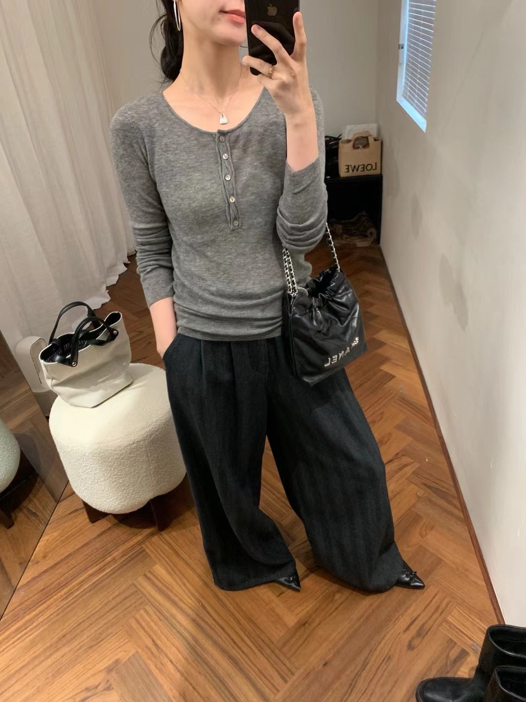 Kelly Designs Round Neck Wool Slim Top (Instock)