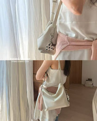 Korean APM Collection BUCKS&LEATHER White Leather Bag (Instock)