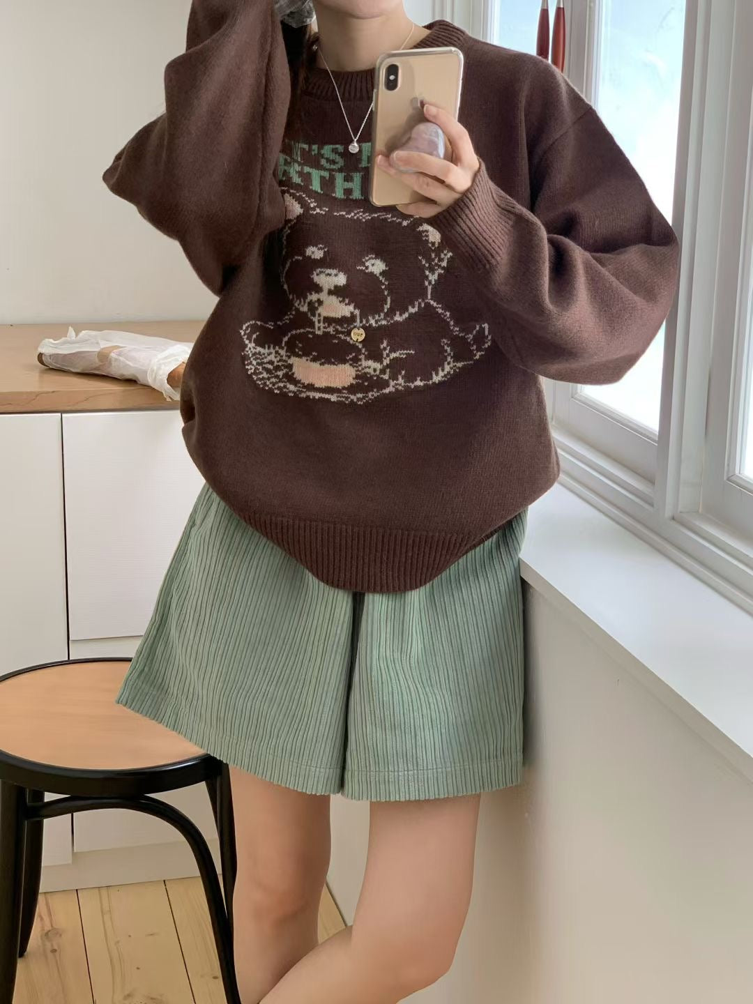 Korean APM Collection Three Colors Puppy Knit Sweater (Instock)