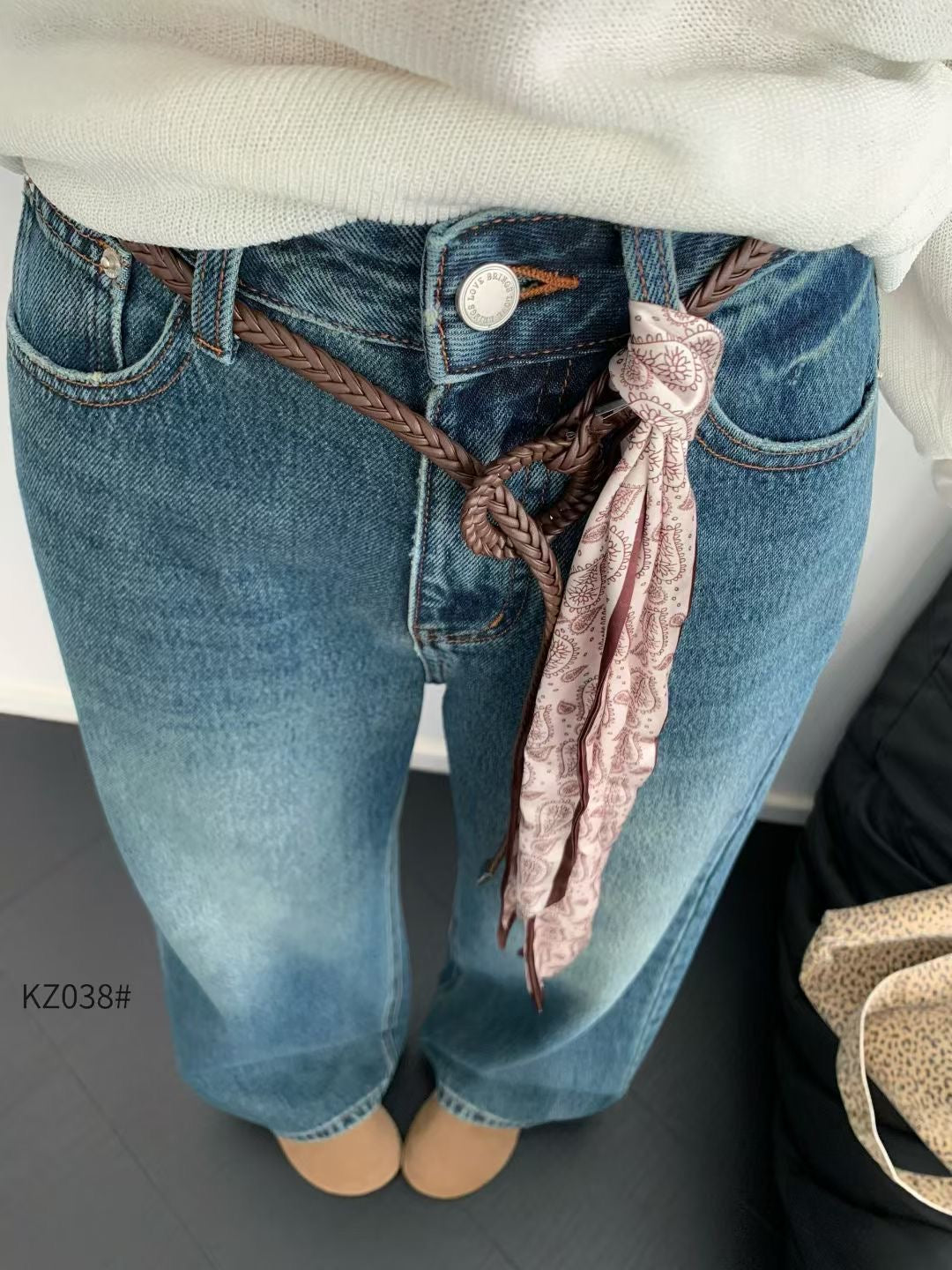 Kelly Designs Fall Blue Jeans with Silk Designs (Instock)