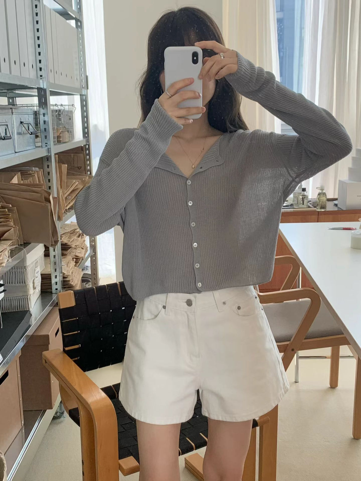 Korean APM Collection Ounce Cardigan - Blue (Instock)