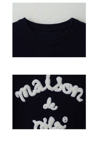 Korean Collection Rolarola MAISON DE ROLA PATCHWORK KNIT NAVY (Instock)