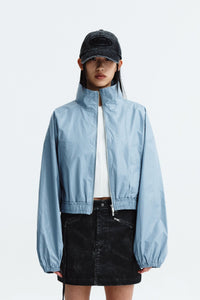 MATIN KIM MATIN COATING CROP BLOUSON IN SKY (Instock)