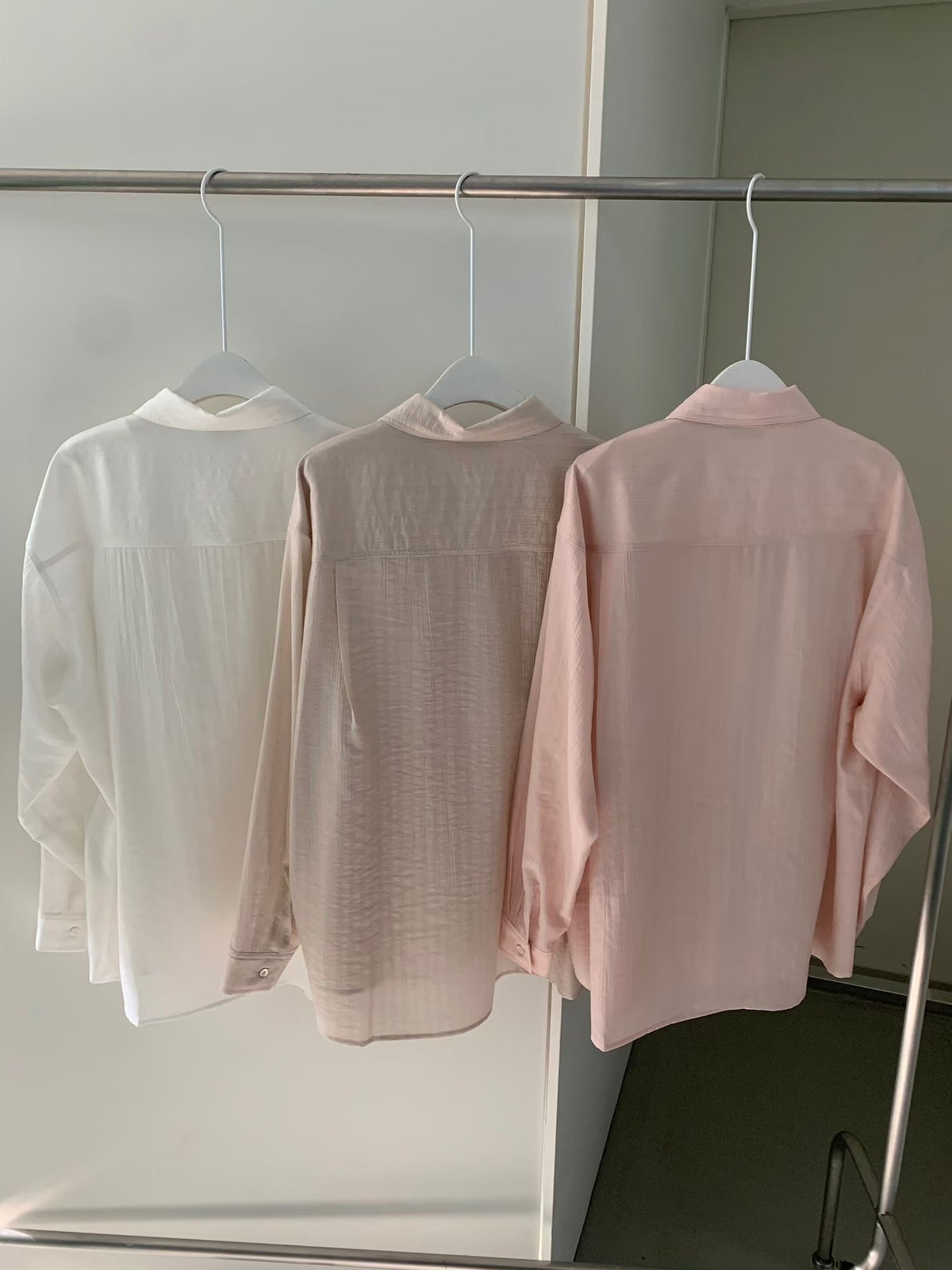 Korean APM Collection Spring Shirt-Khaki/Pink (Instock)