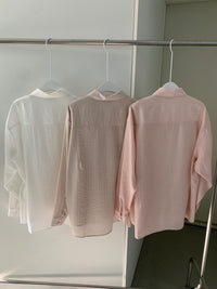 Korean APM Collection Spring Shirt-Khaki/Pink (Instock)