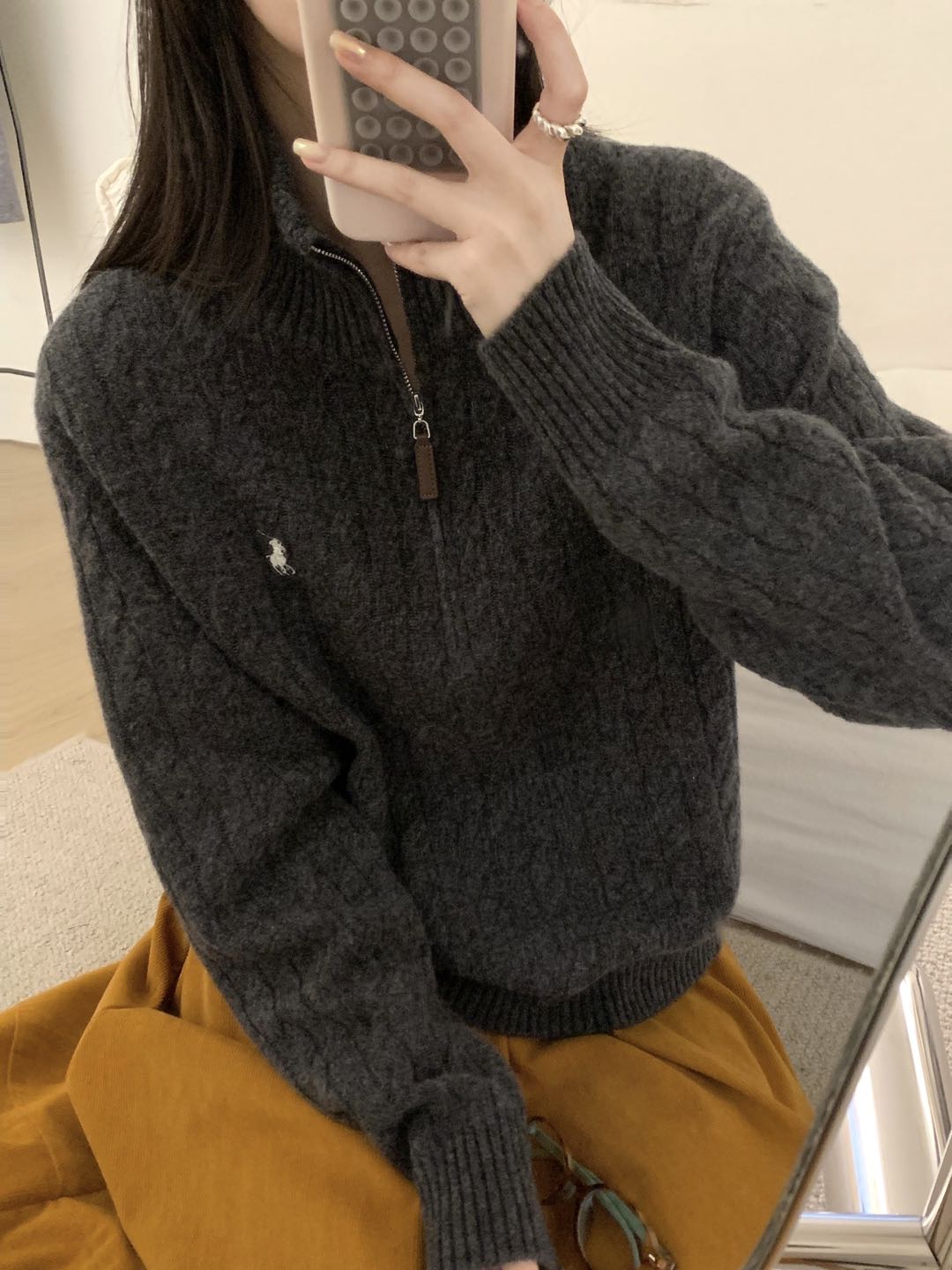 Kelly Designs 100% Wool Half-Zip Cable Knit Sweater – Five Colors (Instock)