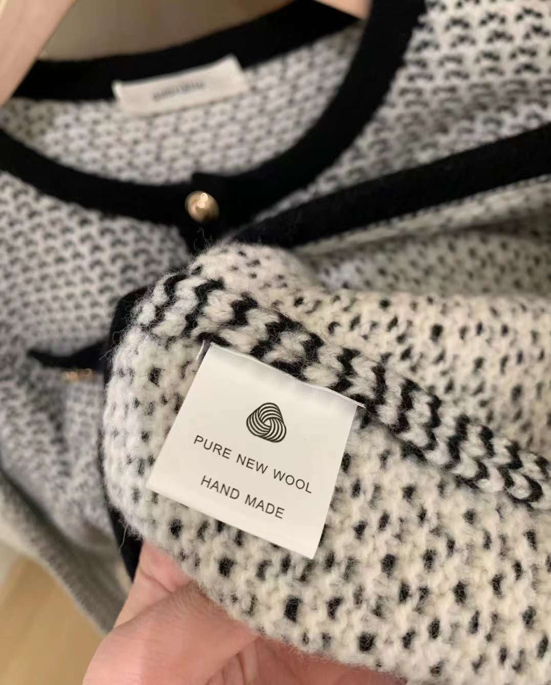 Kelly Designs Coco Black Pure New Wool Cardigan(Instock)