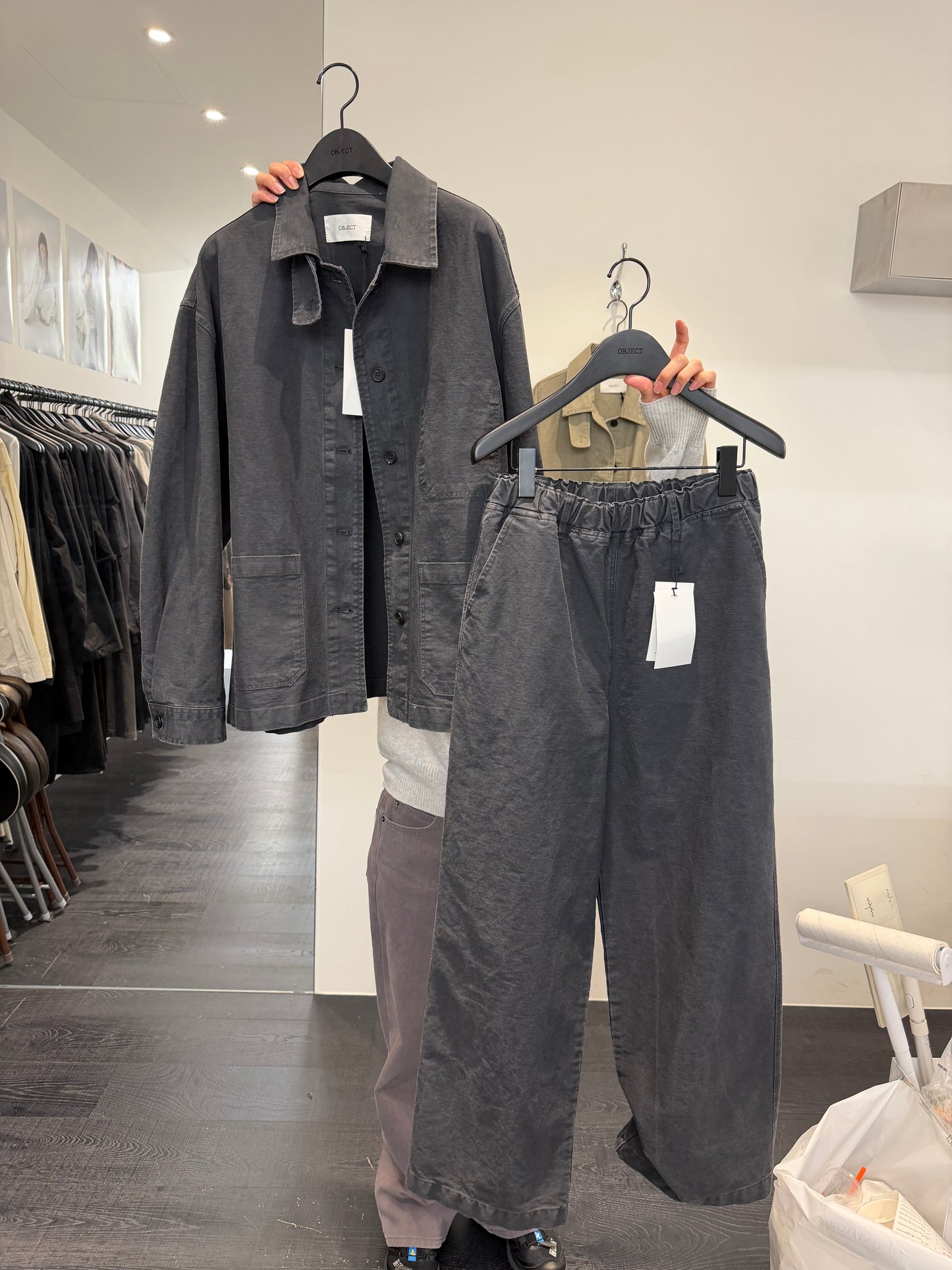 Korean APM Collection Grey Denim Jacket and Jeans (Instock)