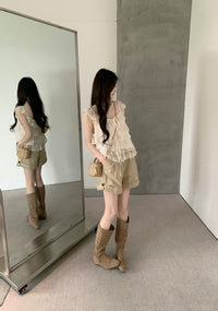 Kelly Designs Layer Beige Cami Top（Instock)