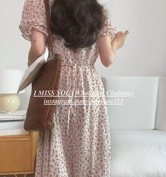 Korean APM Collection I Miss You Red Flower Dress (Instock)