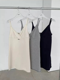 Korean APM Collection V Neck Grey Ops & Navy Shirt (Instock)