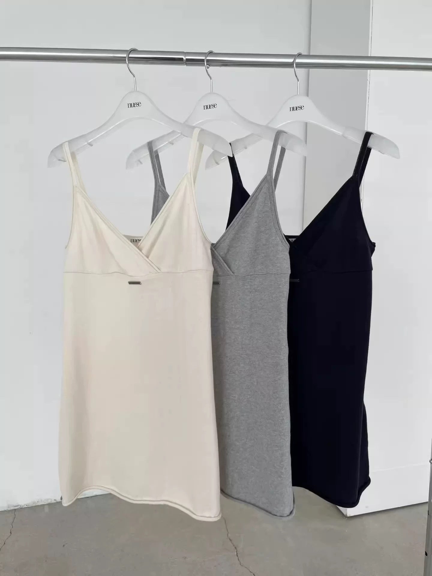 Korean APM Collection V Neck Grey Ops & Navy Shirt (Instock)