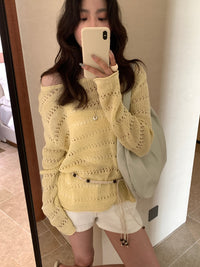 Kelly Designs Lightweight Hollow Knit Sweater – 4 Colors (Instock)