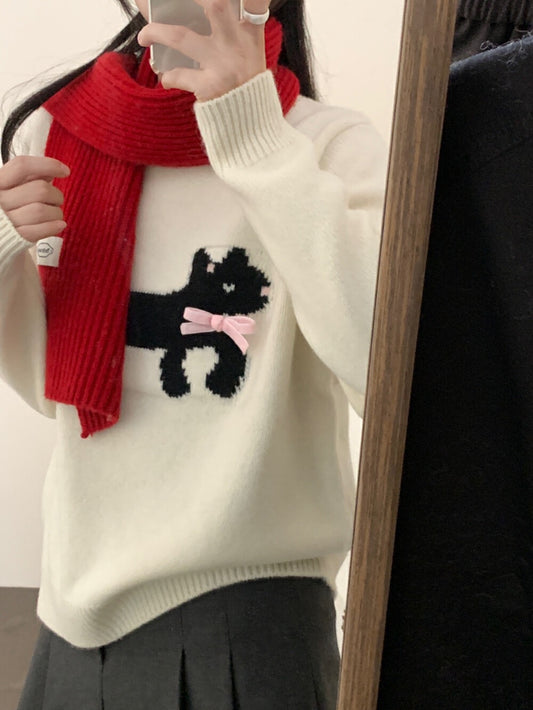 Kelly Designs Pink Ribbon Kitten Wool Sweatshirt (Instock)