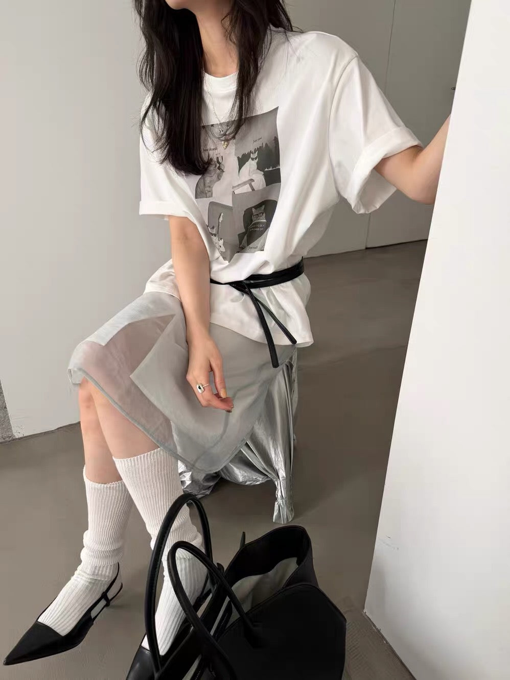 Korean APM Collection Cartoons White Tshirt (Instock)