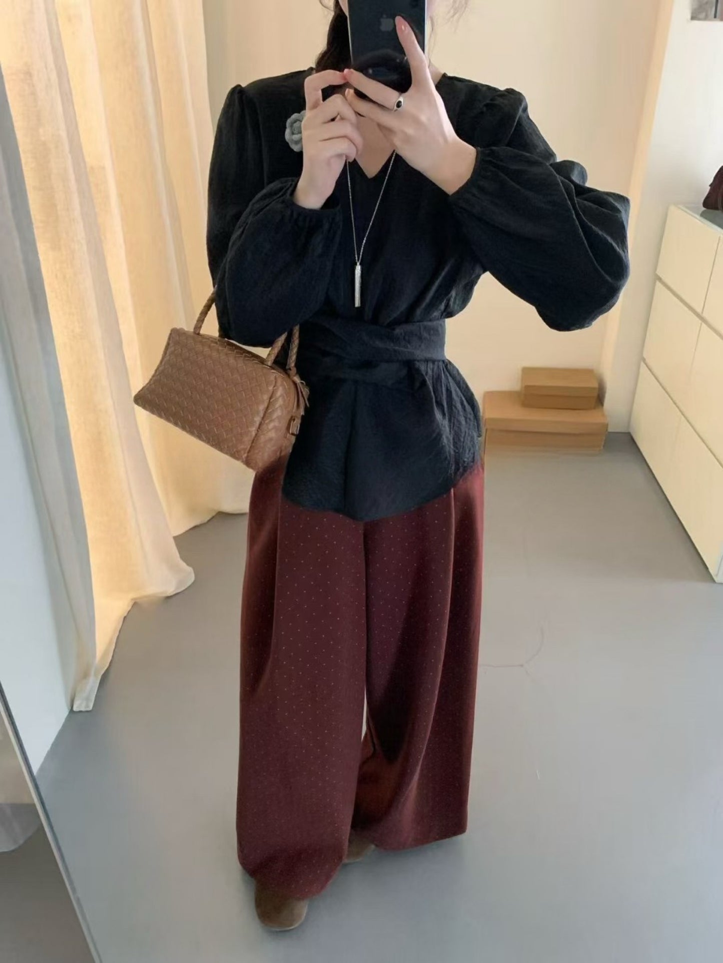 Kelly Designs White/Black Cross Band Blouse (Instock)