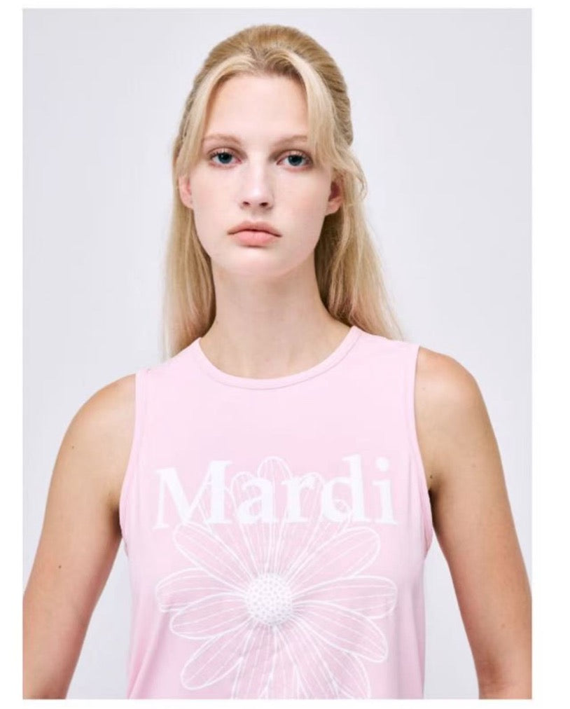 Mardi Mercredi Airlift Sleeveless tank top flower Mardi Light Pink Ivory(Instock)