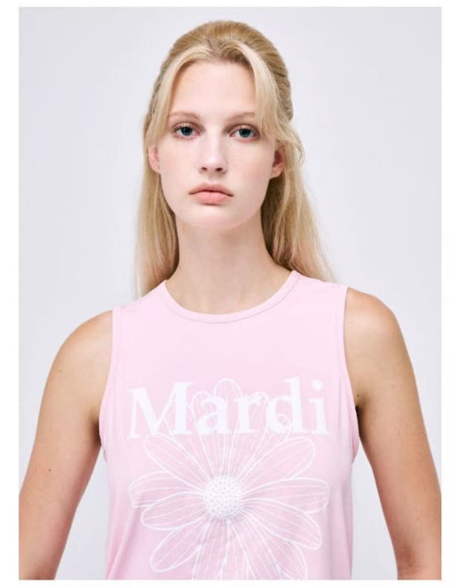 Mardi Mercredi Airlift Sleeveless tank top flower Mardi Light Pink Ivory(Instock)