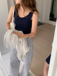 Korean APM Collection Stripe Blue Pants (Instock)