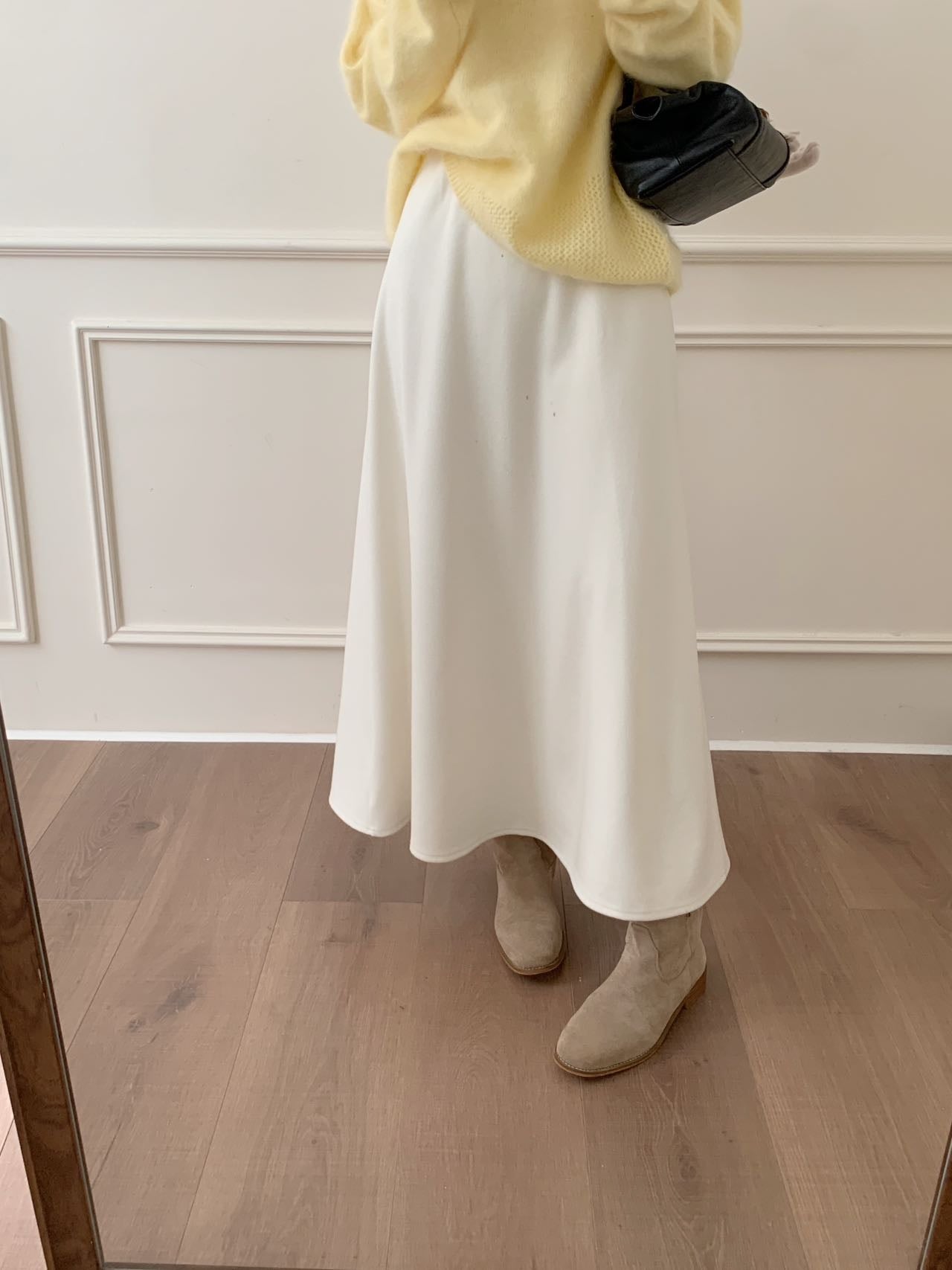 Kelly Designs Cashmere Blend Flared 3 Colors Skirt (Instock)