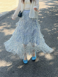 Kelly Designs Romantic Layered Tulle Maxi Skirt – Blue (Instock)