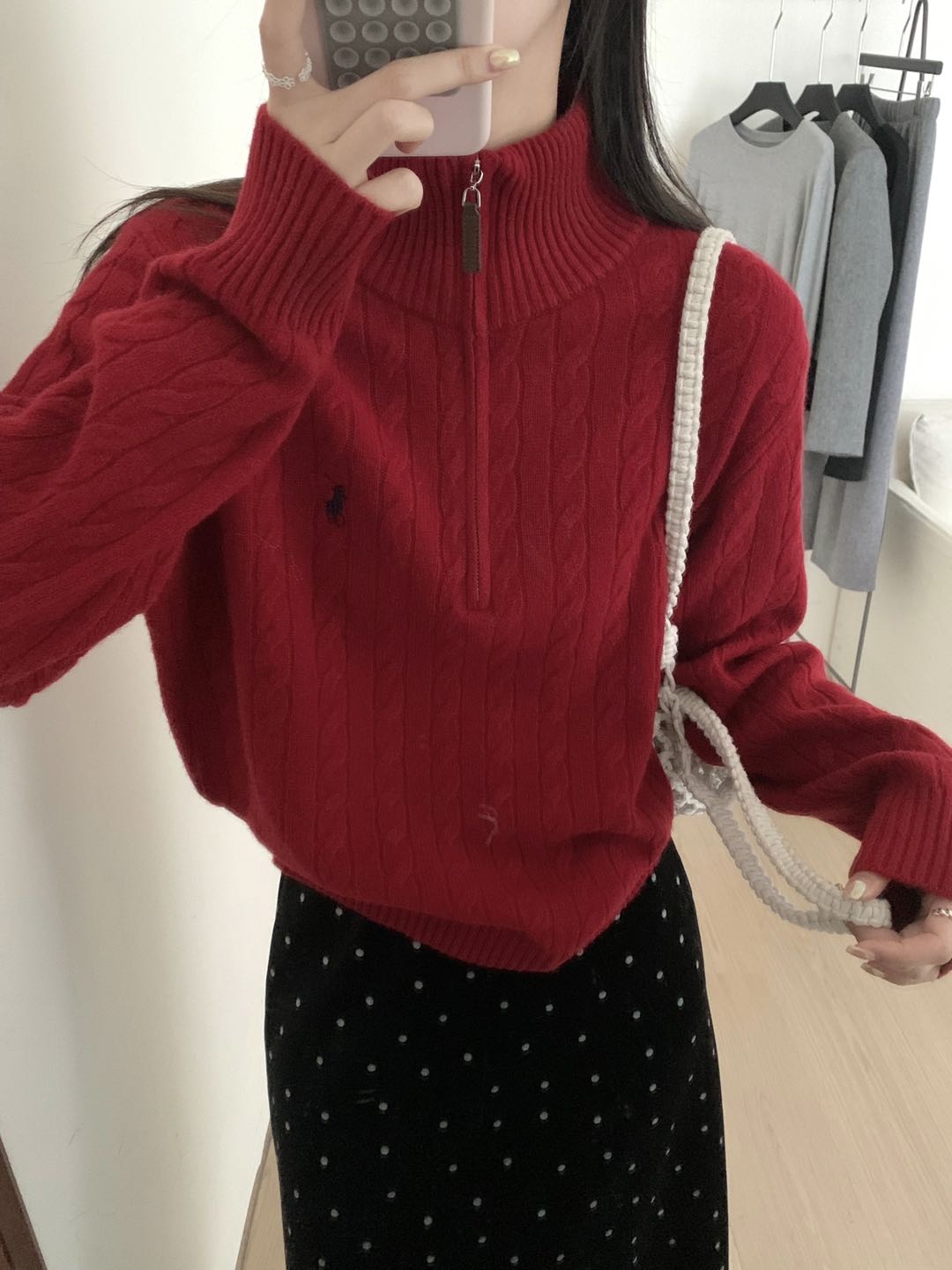 Kelly Designs 100% Wool Half-Zip Cable Knit Sweater – Five Colors (Instock)