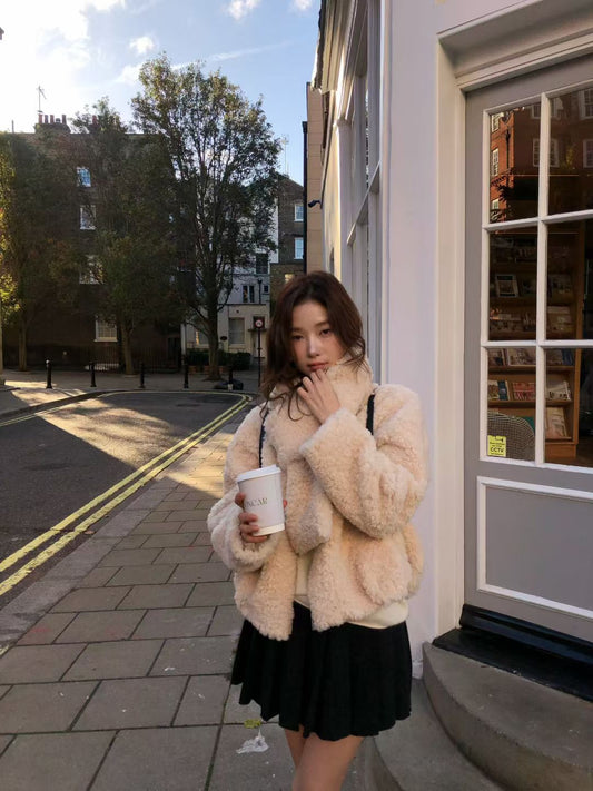 Kelly Designs Soft Touch Faux Fur Zip-Up Jacket with Scarf (Instock)