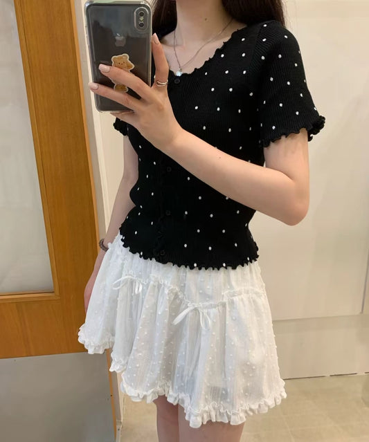 Kelly Designs White Ribbons Skirt (Instock)