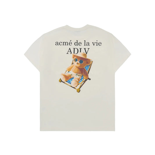 ADLV BEACH BEAR SHORT SLEEVE WHITE T-SHIRT (Instock)
