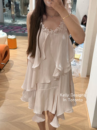 Kelly Designs U Neck Mid Pink Dress (Instock)