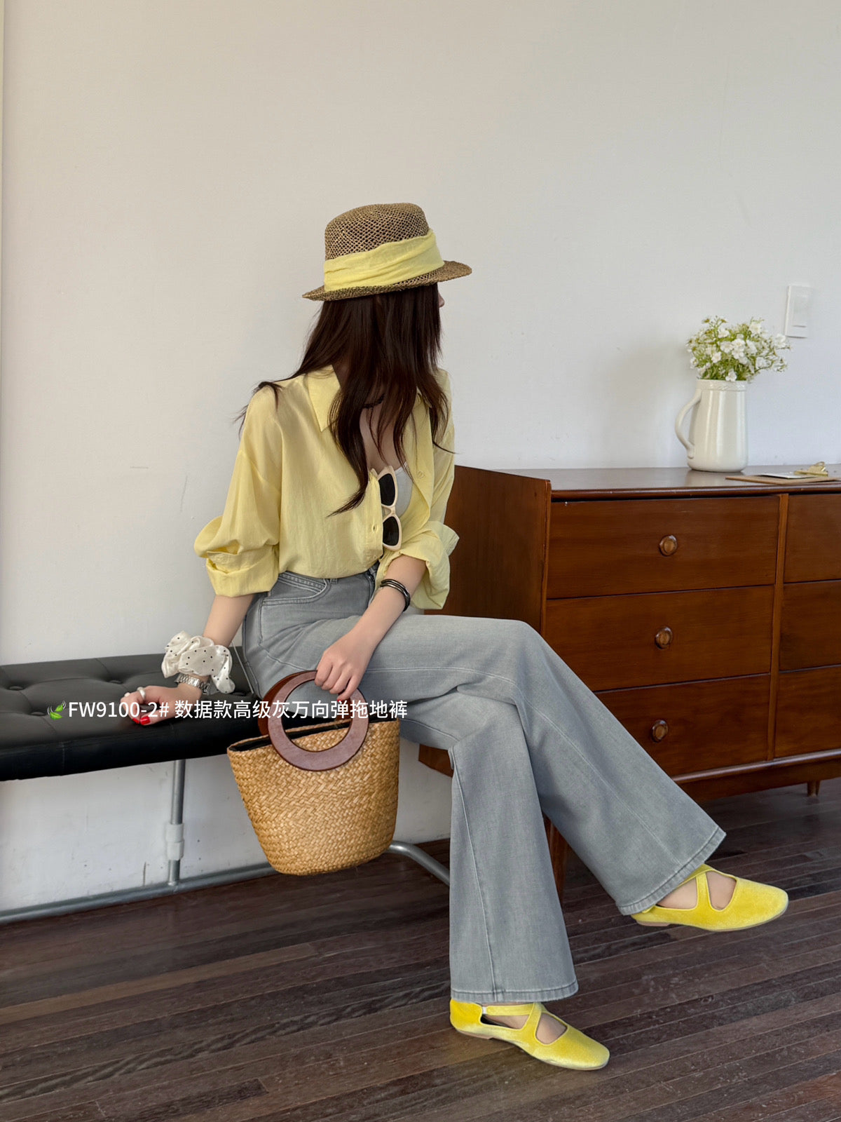 Kelly Designs Four Season Flare Jeans-Gray(Instock)