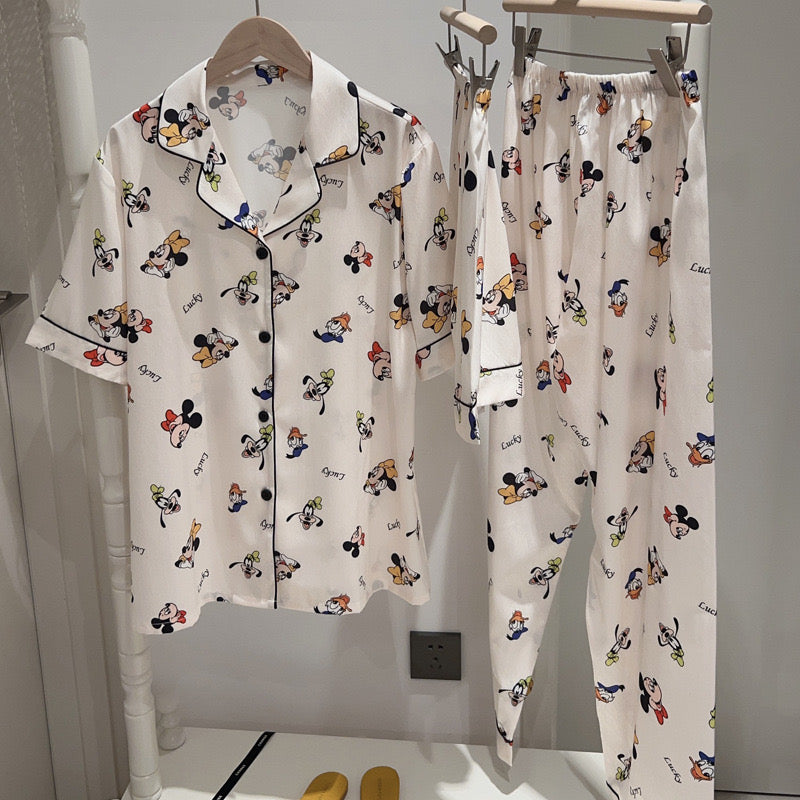 Kelly Designs Mickey Mouse Pajama Set  – Short Sleeve & Long/Short Pants 3pcs Set (Instock)