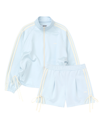 Korean Collection Nerdy 2pcs RIBBON TRACK SHORTS Blue SET (Instock)