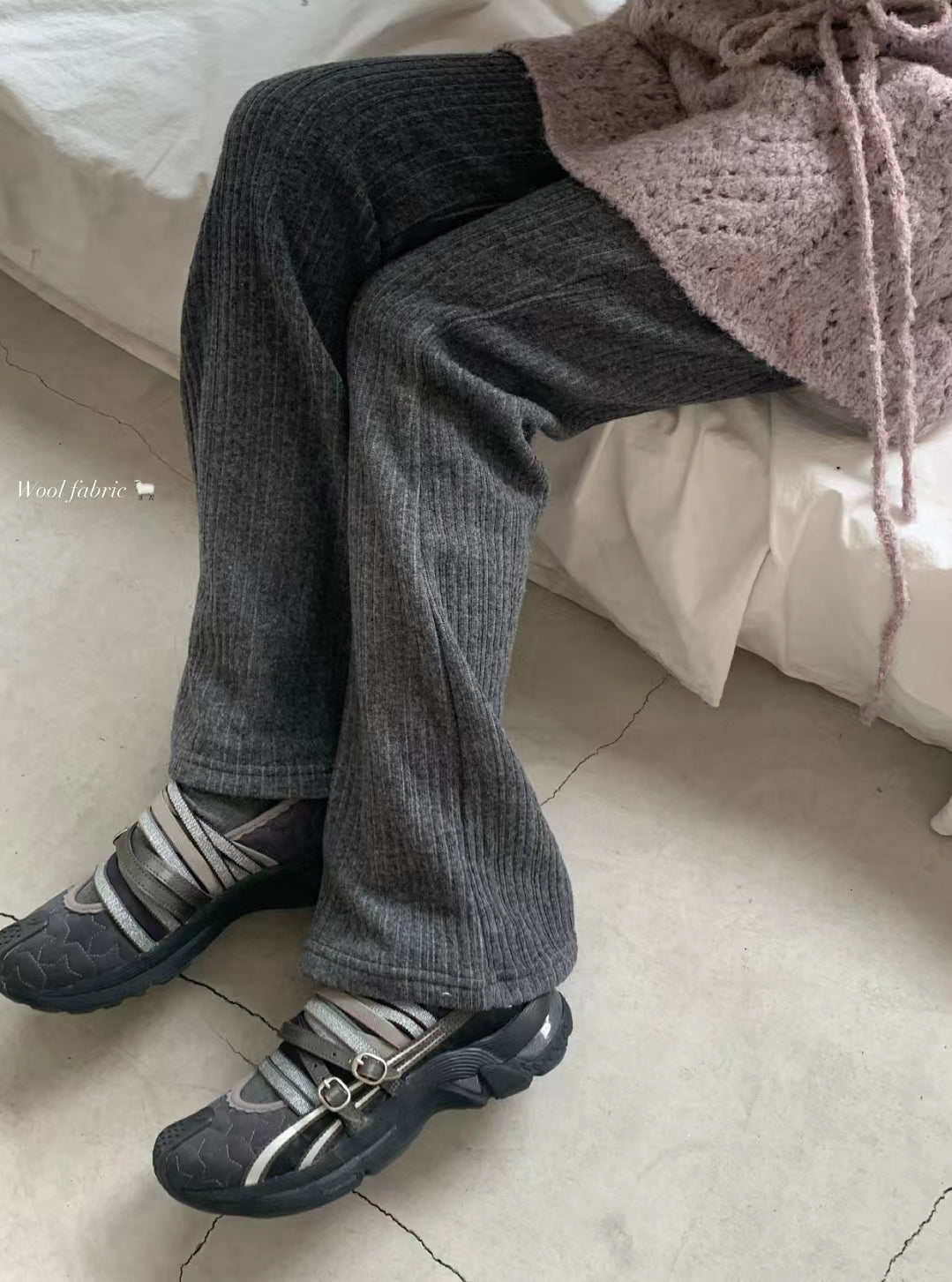 Korean APM Collection 3 colors Wool Niki Pants (Instock)