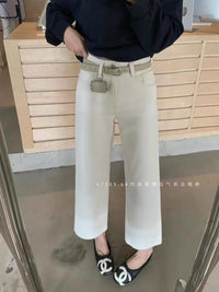 Kelly Designs Four Season White Jeans With Belt(Instock)