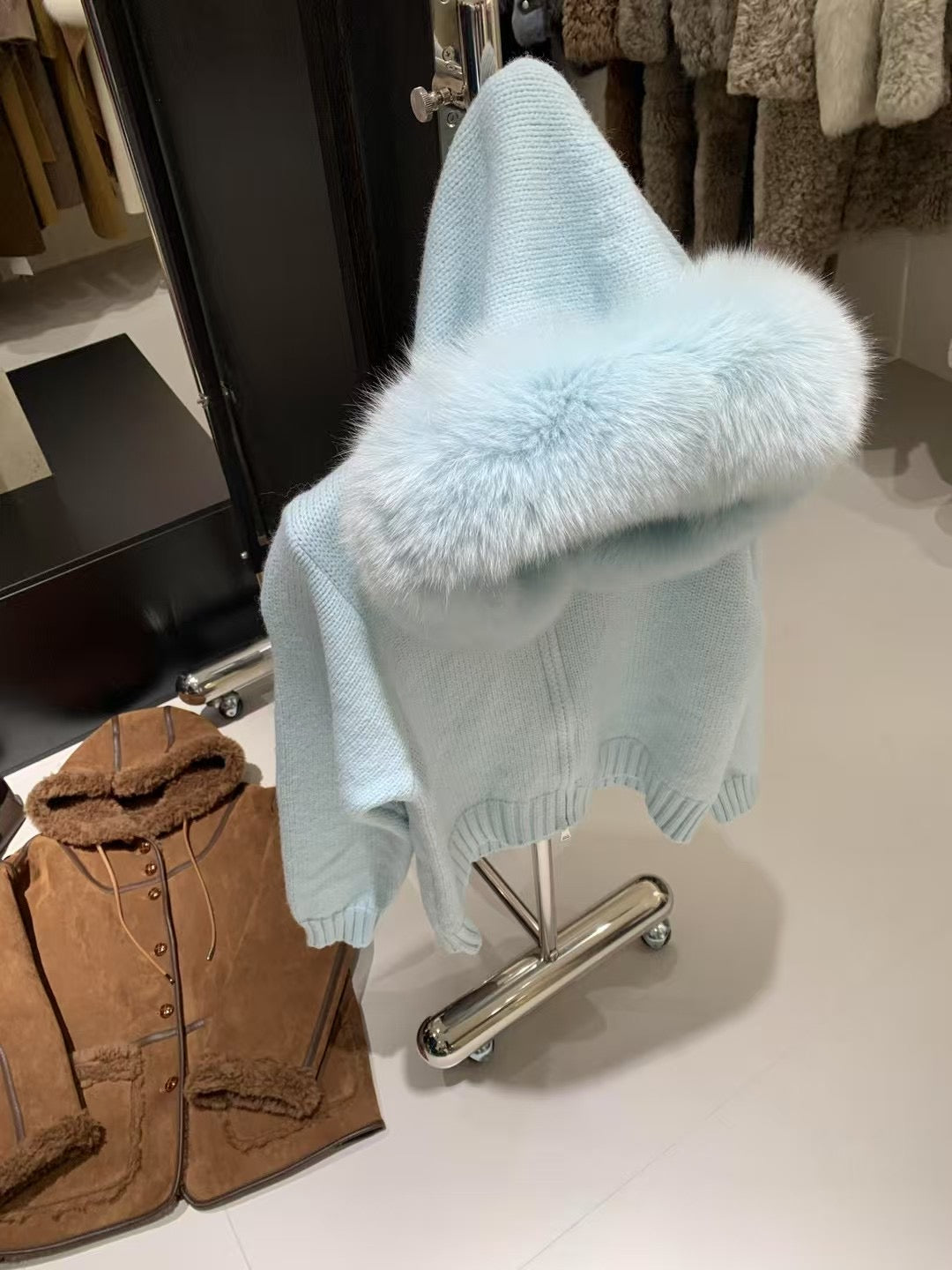 Kelly Designs 9 Colors Fox Fur Zip Up Jacket (Instock)